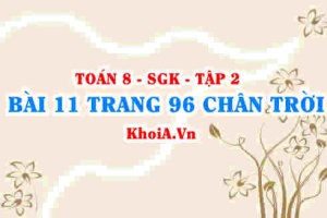 Bài 11 trang 96 Toán 8 Chân trời sáng tạo Tập 2